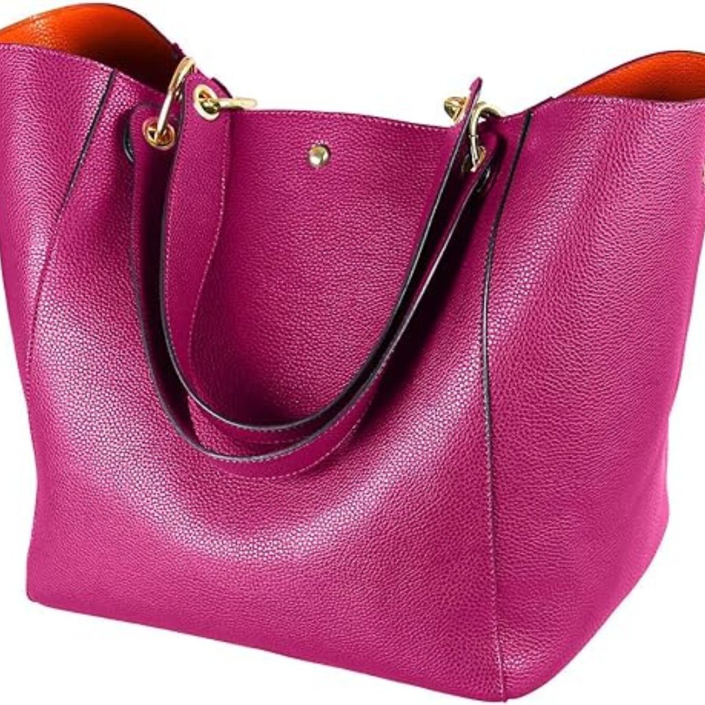 Faux leather tote bag